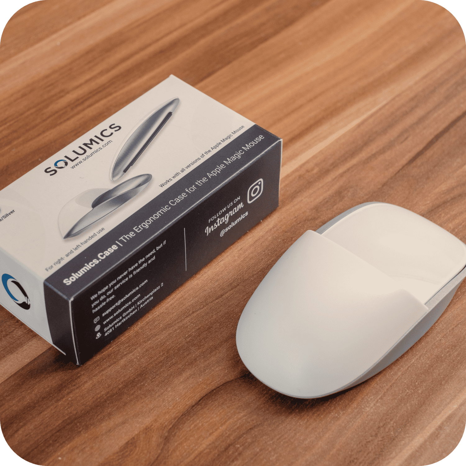 MouseBase Ergonomic Base for Apple Magic Mouse 2, Increased Comfort and  Control (Light Gray, Clip-On, v2)